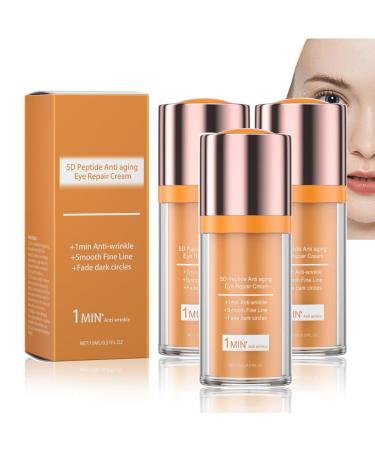 5D Peptide Anti aging Eye Repair Cream+1min Anti-wrinkle+Fade Dark Circles Instant Lift Plus Poche Yeux Instant Eye Lift. Instantly Removes Bags Firming Delicate Skin -15ml (3)