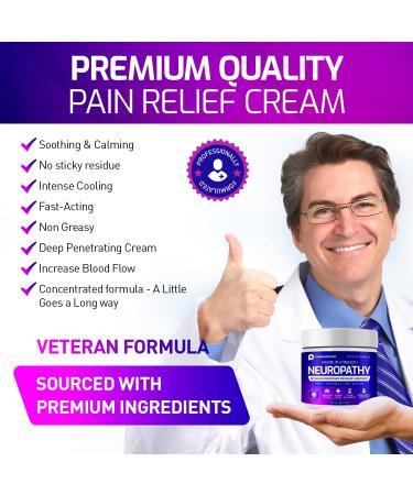 Neuropathy Relief Cream - Maximum Strength for Foot, Hands, Legs, Toes - Arnica, Vitamin B6, Aloe Vera, MSM - 4oz - Buy Online on GoSupps.com
