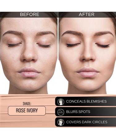 RB FACES CANADA All Day Hydra Matte Foundation - Mini | 3-in-1 Foundation + Moisturizer + SPF 30 | 24 HR Aloe Hydration & Vitamin C | 10HR Long Wear | Medium to High Buildable Coverage | Rose Ivory 15ml - Buy Online on GoSupps.com