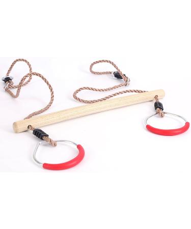 PLAYBERG Kids Trapeze Swing Bar with Rings - Hanging Ropes Included - Buy Online on GoSupps.com