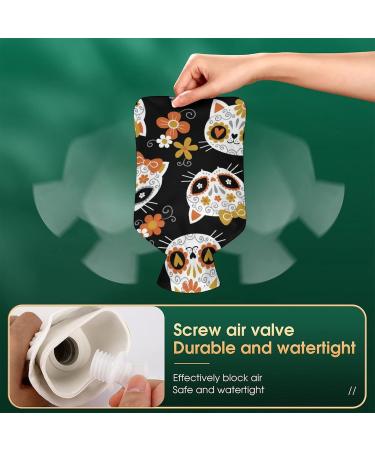 Cute Cat Skulls Hot Water Bottle Cover | Plush Hand Warmer for Adults & Kids - 26.5x15.3cm - Buy Online on GoSupps.com