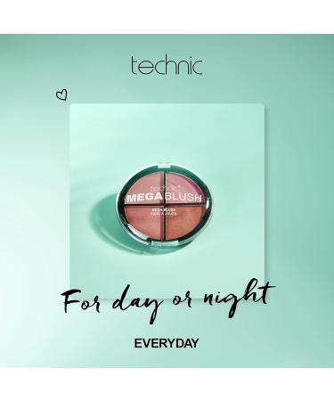 Technic Mega Blush 4-in-1 Compact - Highly Pigmented Blusher Shades for Fresh & Radiant Makeup Look - Buy Online on GoSupps.com