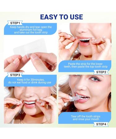 14 Day Teeth Whitening Strips Kit for Sensitive Non-Slip Enamel-Safe Strips for Whiter Teeth(28 Strips) - Buy Online on GoSupps.com