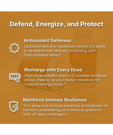 Miracles of Health Liposomal Vitamin C 2100mg | 180 Veggie Capsules 60 Day Supply | Fast Absorbing Bioavailability | Powerful Antioxidant & Immune Support Supplement - Buy Online on GoSupps.com