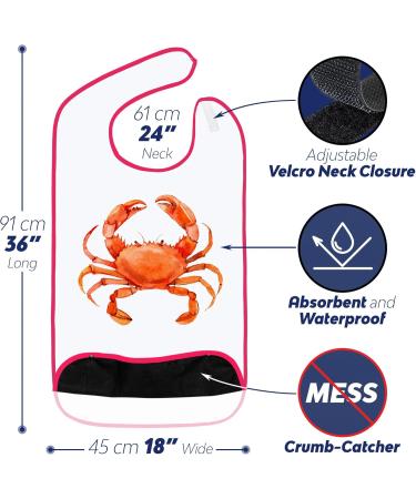 Classic Bib Designs Essl tchen for Adults - Washable & Reusable Clothing Protection for Men & Women - Ideal Crumb Catcher with Plate - Buy Online on GoSupps.com