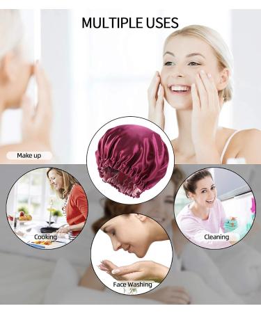 Soyomass Satin Bonnet for Women - Extra-Large Reversible Jumbo Bonnet for Braids, Natural Hair, Curly Hair - Double Layer Silk - Wine Red - Buy Online on GoSupps.com