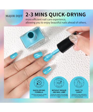 DouborQ 12 Color Nail Polish Set Neno Air Dry 12 Bright Colors 0.35oz Regular Nail Polish Kit Spring Summer Finger Nail Polish Gift Set for Women(1-12) 12 Color Set -A - Buy Online on GoSupps.com