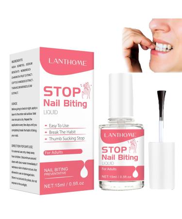 Anti Nail Biting Polish Quick Drying Stop Nail Biting Nail Biting Prevention for Adults Clear Anti Nail Biting Nail Polish Stop Biting Nails Nail Care Bitter Taste Safe Natural Plant Extract