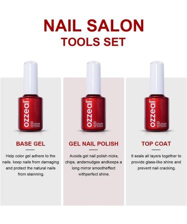 Ozzeal Base Coat Gel Nail Polish 15ML LED UV No Wipe Long Lasting Gel Base Coat Clear Base Coat Gel for Nails Art DIY Home - Buy Online on GoSupps.com