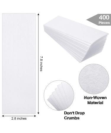 400 Non Woven Wax Strips for Facial and Body Hair Removal - White Bikini Wax Strip Paper - Hair Removal Waxing Strips - Buy Online on GoSupps.com