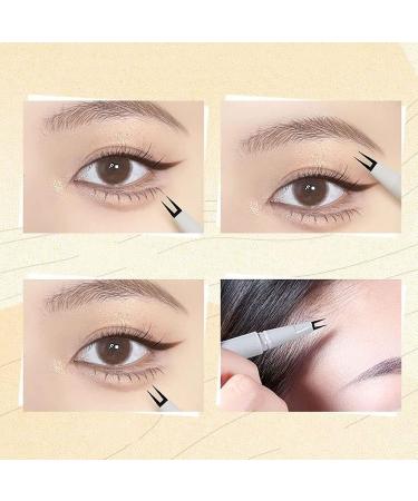 Double Tip Lower Eyelash Pencil Waterproof Liquid Eyeliner Waterproof Liquid Eyeliner Pen Super Slim Eye Liner (2pcs Brown + 2pcs Black) - Buy Online on GoSupps.com