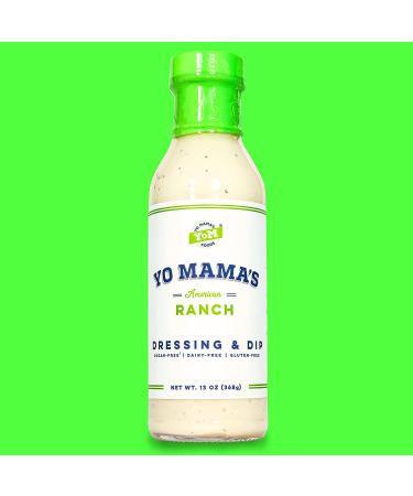 Yo Mama's Foods Keto Low Carb Ranch Salad Dressing & Dip - (2 Pack) Dairy-Free, Gluten-Free, All Natural, Low Sodium - 13 oz Bottles - Buy Online on GoSupps.com