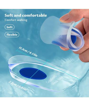 Silicone Gel Heel Cups - Heel Pain Relief Inserts for Plantar Fasciitis, Bone Spurs, Achilles Tendonitis - Large Size (6 Packs) - Buy Online on GoSupps.com