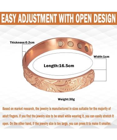 YINOX Copper Bracelet for Arthritis | 16.5cm Women's Health Bracelet with Magnet | International Shipping Available - Buy Online on GoSupps.com