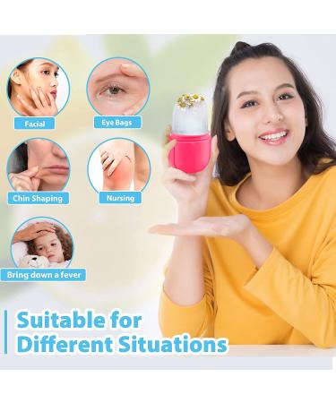 Silicone Ice Roller for Face - Skin Care Facial Tool for Icing - Pink - Buy Online on GoSupps.com