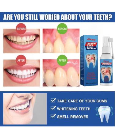 Toothache Relieving Spray Tooth Pain Relief Oral Care Spray Toothache Relief Spray for Gum Health Dental Pain Relief Teeth Treatment Relief Toothache Sprays Pain Relief for Toothache for Oral Care - Buy Online on GoSupps.com