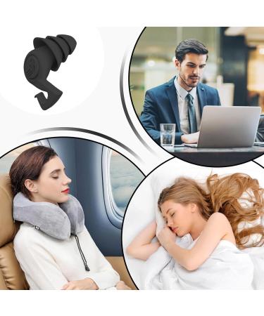 Sleep Ear Plugs | 3-Layer Reusable Silicone Earplugs - Effective Washable Ear Plugs Super Soft High Decibel Ear Plugs for Reading Black 1 count (Pack of 1) - Buy Online on GoSupps.com