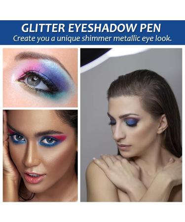 Royal Blue Waterproof Eyeshadow Pen Crayon Stick | Long-Lasting & Non-Blooming Cream Shadow Pencil | Pearlescent Glitter Eye Makeup - Buy Online on GoSupps.com