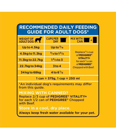 PEDIGREE VITALITY+ Adult Dry Dog Food Hearty Beef and Vegetable Flavour 14kg Bag Beef Beef & Vegetable 14 kg (Pack of 1) - Buy Online on GoSupps.com