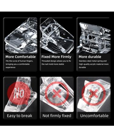 10PCS Nail Tips Clip - Quick Extension Clamp for Nail Forms - Transparent UV LED Builder Clamps for DIY Manicure - Buy Online on GoSupps.com
