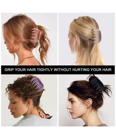 4pcs 3.5 Inch Claw Clips for Thick & Thin Hair - Strong Hold Jaw Clip for Women - Non-Slip & Stylish Hair Accessories - Style 2 - Buy Online on GoSupps.com