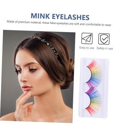 FRCOLOR 3 Pairs Shining Fake Eyelashes Halloween Eyelashes Extension Fake Lashes False Eyelashes Halloween Eyelashes Long Pink Eyelashes Colorful Halloween Eyelashes False Lashes Manual - Buy Online on GoSupps.com