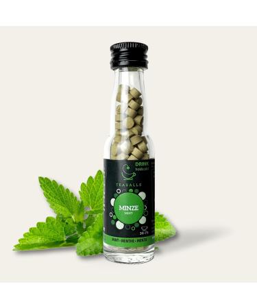 Teaballs - mint (1 x 15g) |150 Teaballs |For approx. 30-75 cups of tea |100% pure plant extract |Known from: The thing of the year mint mint. Tea 240 pieces (1 Pack)