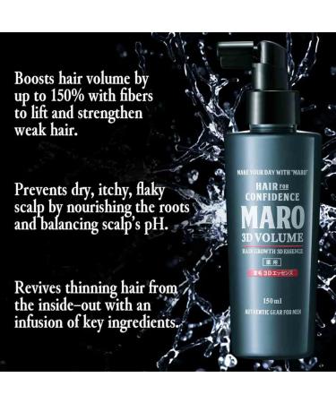 MARO 3D Volume Hair Growth Essence Spray - Japanese Leave-In Conditioning for Thick Strong Hair - 5 oz / 150 ml - Boost Volume & Follicle Protection - Buy Online on GoSupps.com
