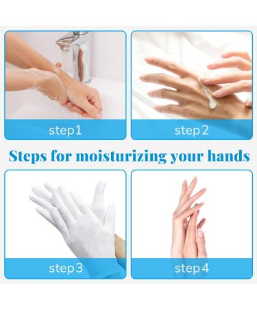 Buy TsMADDTs 5 Pairs Cotton Gloves - Moisturizing White Gloves for Dry Hands & Sleeping - 10pcs Inspection Cloth Gloves for All Uses - Buy Online on GoSupps.com