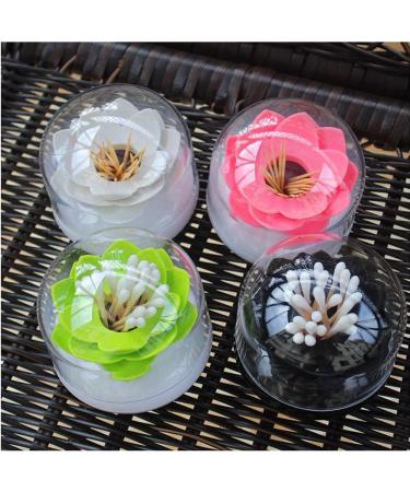 Buy Just 2 Pieces Lotus Qtip Holder - Stylish Cotton Swab & Toothpick Organizer (Green & Black) for Bathroom Decor - International Shipping Available - Buy Online on GoSupps.com
