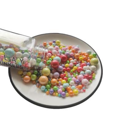 Rainbow Sugar Pearl Sprinkles | Edible Colorful Cake & Cupcake Decorations for Weddings & Daily Desserts - Buy Online on GoSupps.com