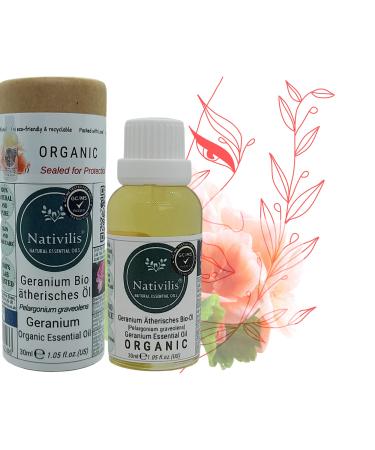 Nativilis biological geranium essenti le olie (pelargonium graveolens)-therapeutic voordelen-antiMicrobieel anti-pile antiviraal-antioxidant anti-aging self-aging copaiba aromatherapy