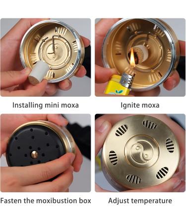 Portable Moxibustion Set - Fleece Filter Bag with 9 Moxa Sticks & Adjustable Velcro Pocket for Pain Relief | Ideal for Neck & Knee Relief - Buy Online on GoSupps.com