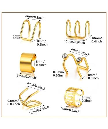 24 Pieces Hair Jewelry - Dreadlocks & Braids Accessories | Gold Hair Rings for Men & Women - Buy Online on GoSupps.com