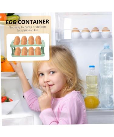 Hemobllo Box Egg Carton Eggs Egg Keeper Egg Storage Case Refrigerator Egg Tray Egg Grid Household re-usable Green 22.3X10.1X8.9CM - Buy Online on GoSupps.com
