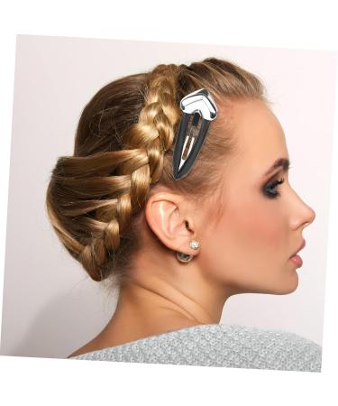 FRCOLOR 4 Sets hair scrunchies leopard headband hair snap clips heart headband french hair clips hairpins heart hair accessories chocolate chip cookie headband girl summer metal - Buy Online on GoSupps.com