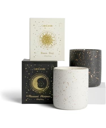 Calmcandle Galactic Shadow - Luxury Soy Wax Fragrance Candle in Elegant Ceramic - 100% Natural Ingredients 230g 60h Burn Time Artistic Gift Box - Buy Online on GoSupps.com