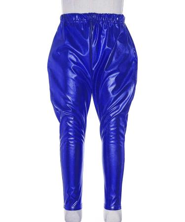 FEESHOW Kids Metallic Harem Dance Pants Navy Blue 15-16 Years - Hip Hop, Gymnastics & Dancewear - Buy Online on GoSupps.com