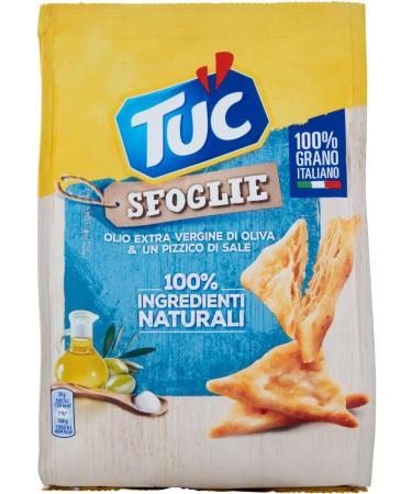Italian Gourmet E.R. Tuc Sfoglie Extra Virgin Olive Oil Crackers with a Pinch of Salt - 170g + Polpa Italian Gourmet 400g