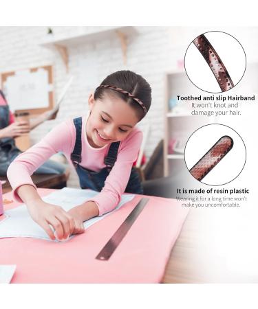 Fuyamp 6 Packs Plastic Headband Plain Headband Hair Bands with Teeth Plastic Headbands Alice Band Sharks Tooth Comb Headband Hair Accessories for Women Men Girls 3 Colors (8mm Wide) - Buy Online on GoSupps.com
