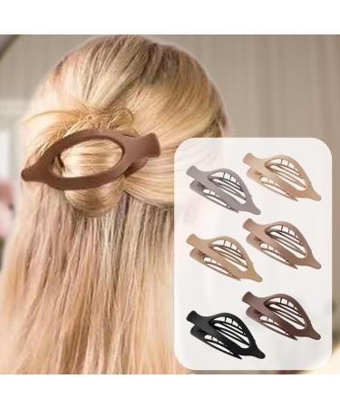 Flat Hair Claw | French Design Alligator Hair Clip - Strong Hold Non Slip Barrettes Accessories Retro Duck Billed Hairpin for Thick Thin Hair Solid color - Buy Online on GoSupps.com