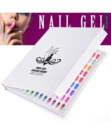 Noverlife Professional 216 Nail Colors Chart - White | Nail Gel Polish Display Booklet for Salon Nail Design | Color Swatches Practice Card Design Board - Buy Online on GoSupps.com
