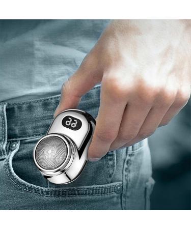 Compact Shaver - Electric Shaver Face Razor | Rechargeable Rotating Razors with Battery Status Display Waterproof Wet and Dry Electric Facial Trimmer Suitable for Home and Travel for Men Silver - Buy Online on GoSupps.com