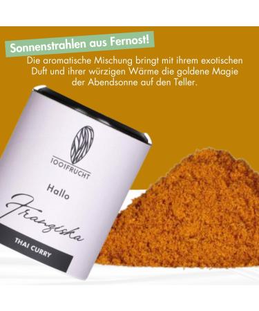  1001 Frucht 1001 Frucht "Franziska" Thai Curry Powder 65g - Sharp Curry Powder for a Perfect Sausage - Curry Spice Blend - Premium Quality - No Cheap Blending - Buy Online on GoSupps.com