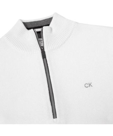 Calvin Klein Golf Men's Cotton Sweater - White - XL | Premium Quality Golf Apparel - International Shipping Available - Buy Online on GoSupps.com