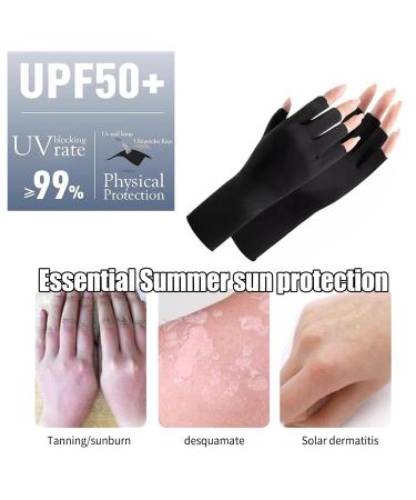 UV Gloves for Gel Nails - Fingerless UV Protection Gloves for Nail Lamp Anti UVA&UVB UPF50+ Nail Care Gloves Professional Gel Manicure Hand Protection (Black) - Buy Online on GoSupps.com
