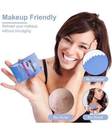Oil Blotting Sheets for Face - 10% Larger Size - Makeup Friendly - 50 Purple Film Sheets - Buy Online on GoSupps.com