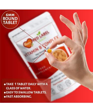 Vitamin B Complex High Strength 60 Tablets (2 Months Supply) All 8 Vitamins B in 1 Tablet Vitamins B1 B2 B3 B5 B6 B12 Biotin & Folic Vitamin B for Men & Women Vegan Made in The UK 1 count (Pack of 60) - Buy Online on GoSupps.com
