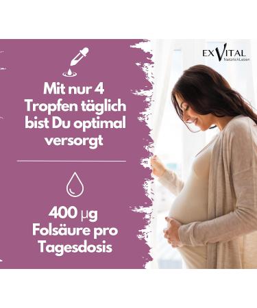 Buy Folic Acid Drops 400 g - 50ml Vegan Supplement for Pregnancy & Immune Health - Additive-Free Lab-Tested in Germany - Buy Online on GoSupps.com