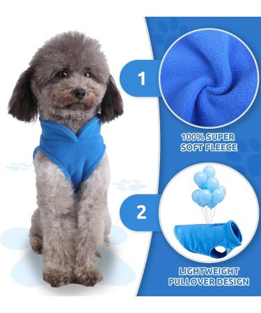 PETCARE Blue XL Small Dog Sweater - Fleece Vest with Leash O-Ring for Small Dogs & Cats - Winter Warm Pet Pullover Coat for Chihuahua & Shih Tzu - Puppy Clothes & Costume (17-28 lbs) - Buy Online on GoSupps.com
